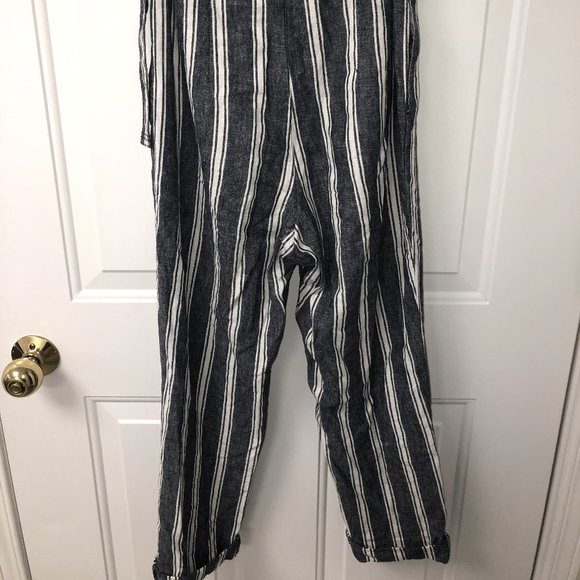 Highwaisted Striped Linen Pants - Picture 2 of 2